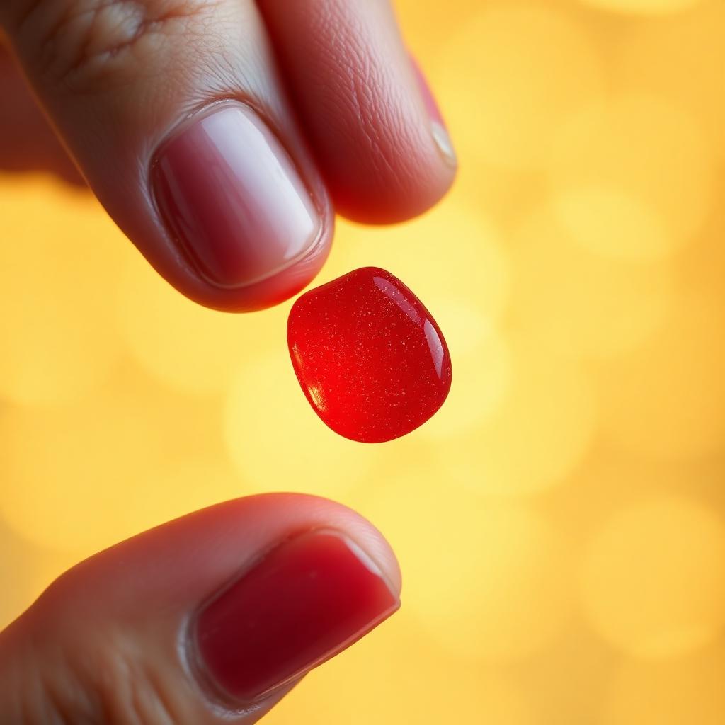 Close-up of a single Slimming Keto ACV gummy